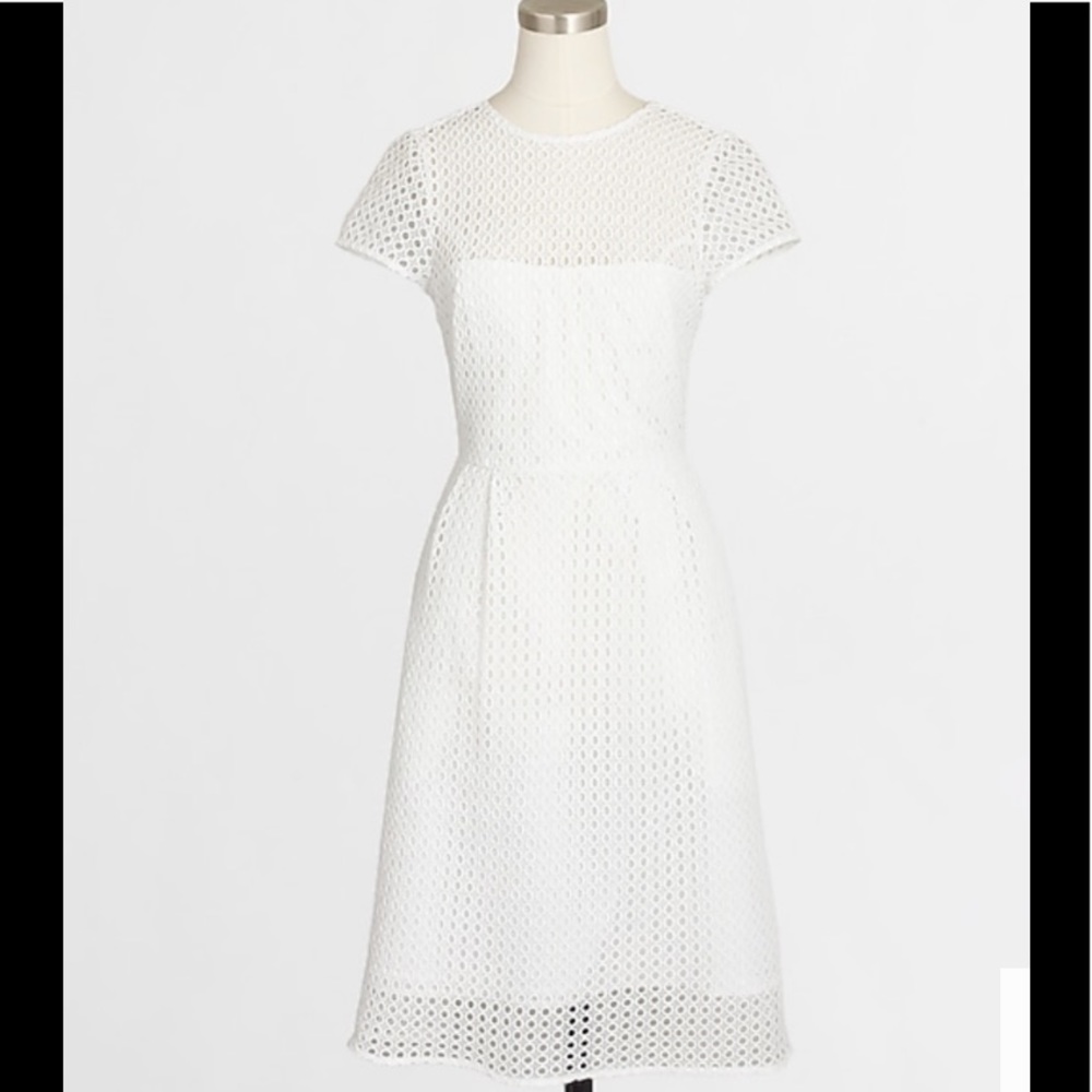 J Crew Eyelet Dot Dress